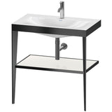Duravit - XViu C-Bonded Vanity Kit with Sink and Metal Console White|Black - Black High Gloss