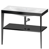 Duravit - XViu C-Bonded Vanity Kit with Sink and Metal Console Black - Black High Gloss