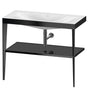 Duravit - XViu C-Bonded Vanity Kit with Sink and Metal Console Black - Black High Gloss