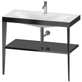 Duravit - XViu C-Bonded Vanity Kit with Sink and Metal Console Black - Black High Gloss