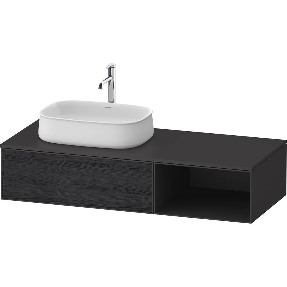 Duravit - Zencha Vanity Unit for Console - Black Oak With Graphite