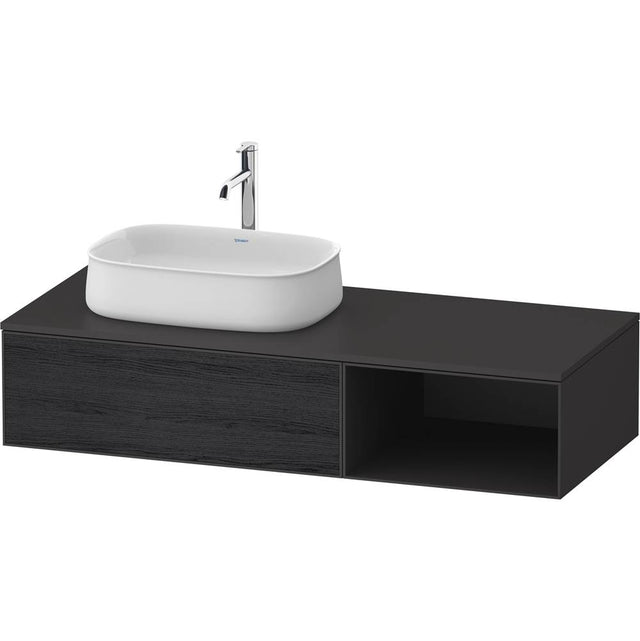 Duravit - Zencha Vanity Unit for Console - Black Oak With Graphite