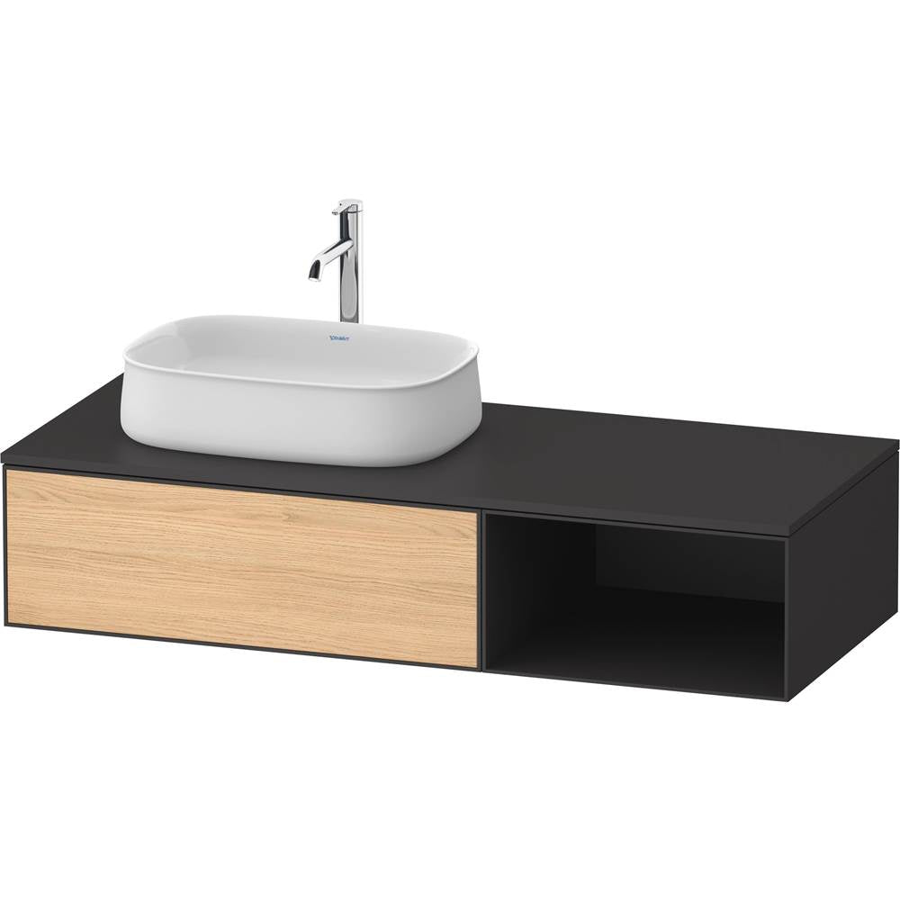 Duravit - Zencha Vanity Unit for Console - Natural Oak With Graphite