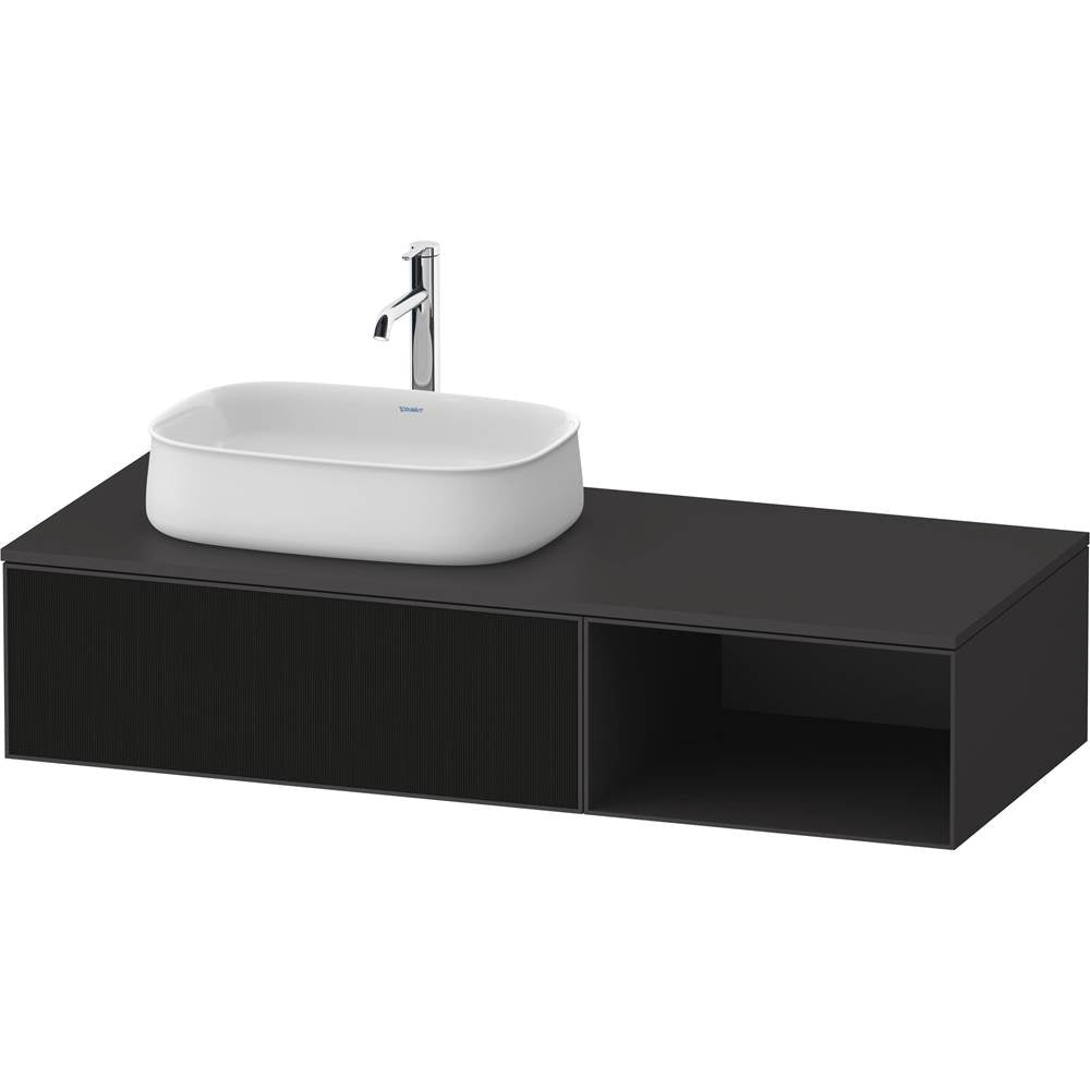 Duravit - Zencha Vanity Unit for Console - Black Line Structure With Graphite