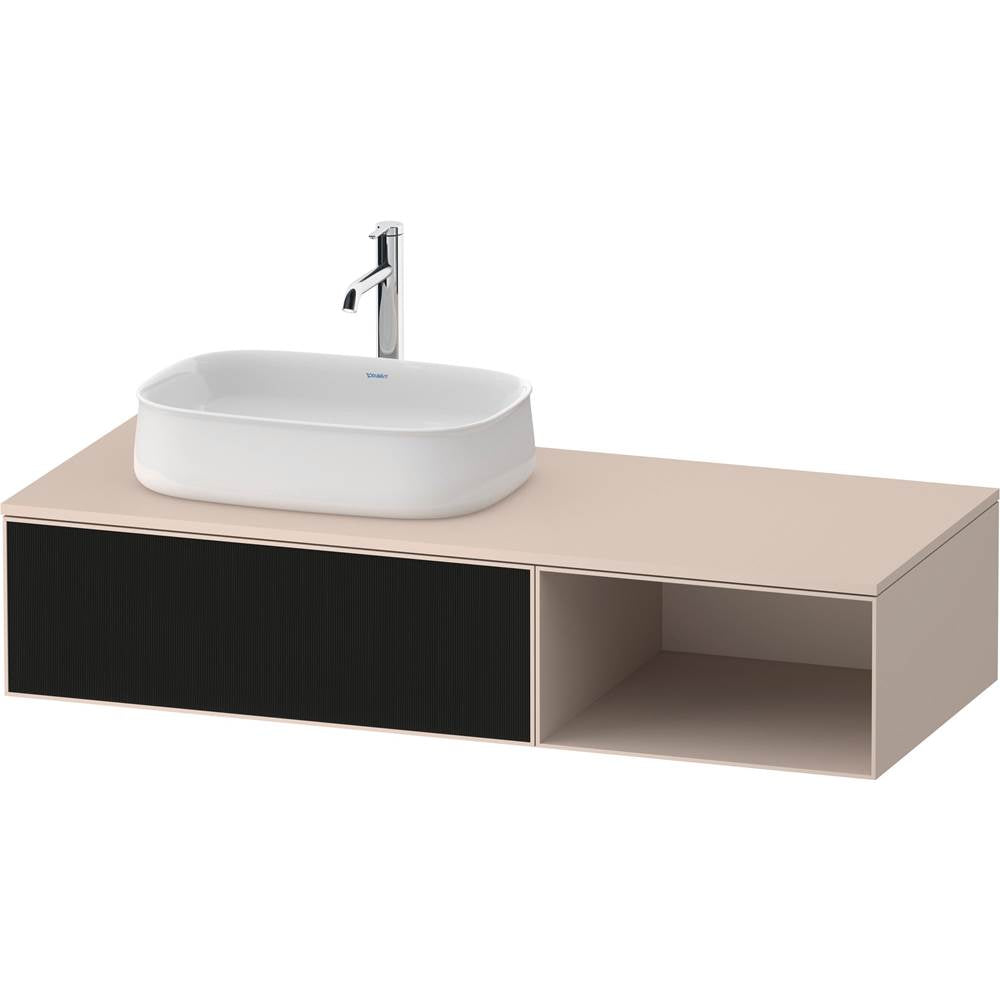Duravit - Zencha Vanity Unit for Console - Black Line Structure With Taupe