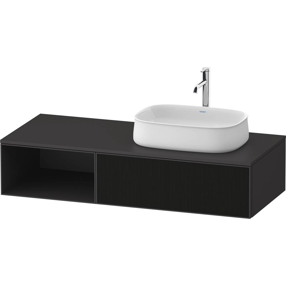 Duravit - Zencha Vanity Unit for Console - Black Line Structure With Graphite
