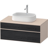 Duravit - Zencha Vanity Unit for Console - Black Oak With Taupe