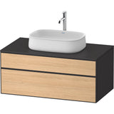 Duravit - Zencha Vanity Unit for Console - Natural Oak With Graphite