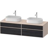 Duravit - Zencha Vanity Unit for Console - Black Oak With Taupe