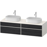 Duravit - Zencha Vanity Unit for Console - Black Oak With White