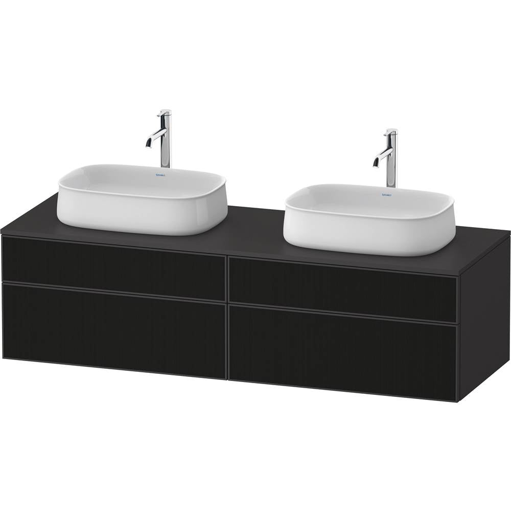 Duravit - Zencha Vanity Unit for Console - Black Line Structure With Graphite