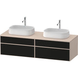 Duravit - Zencha Vanity Unit for Console - Black Line Structure With Taupe