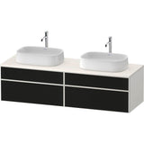 Duravit - Zencha Vanity Unit for Console - Black Line Structure With White