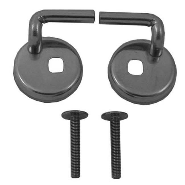 Duravit - Hinges (Pair) for Toilet Seat and Cover Caro Stainless Steel - Chrome