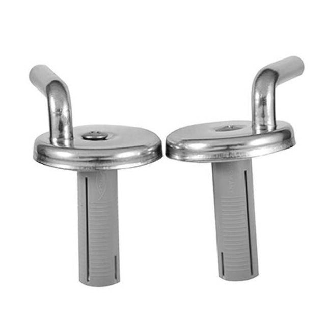 Duravit - Hinge Set for Seat and Cover without Soft Closure, Stainless Steel - Stainless Steel