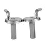 Duravit - Hinge Set for Seat and Cover without Soft Closure, Stainless Steel - Stainless Steel