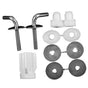 Duravit - Hinge Set for Seat and Cover without Soft Closure, Stainless Steel - Stainless Steel