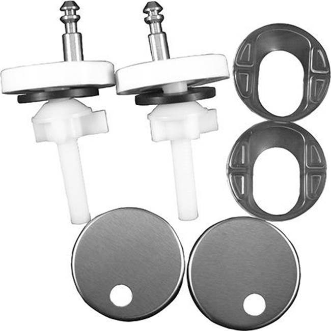 Duravit - Hinge Set for Seat and Cover with Soft Closure, Plastic - Chrome