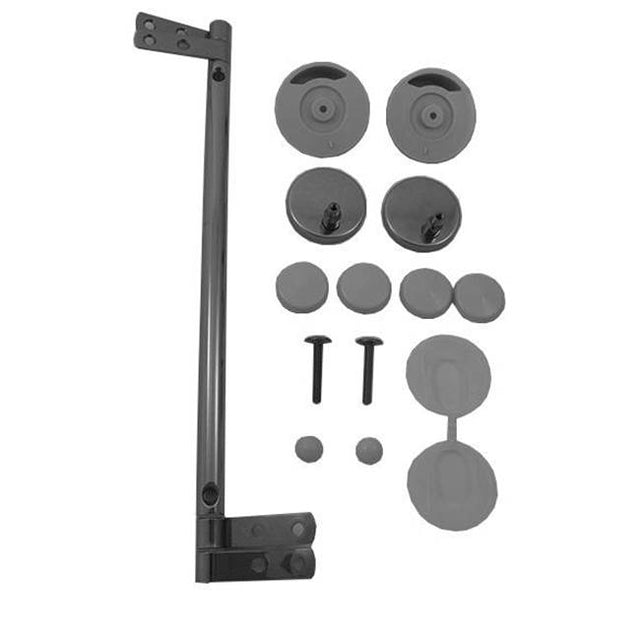 Duravit - Hinge Set for Seat and Cover without Soft Closure, Stainless Steel - Stainless Steel