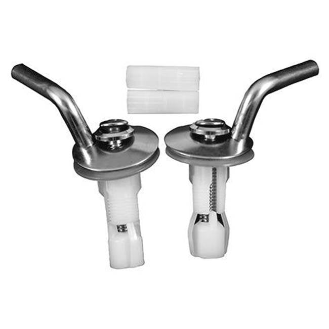 Duravit - Hinge Set for Seat and Cover without Soft Closure, Stainless Steel - Stainless Steel