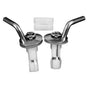 Duravit - Hinge Set for Seat and Cover without Soft Closure, Stainless Steel - Stainless Steel
