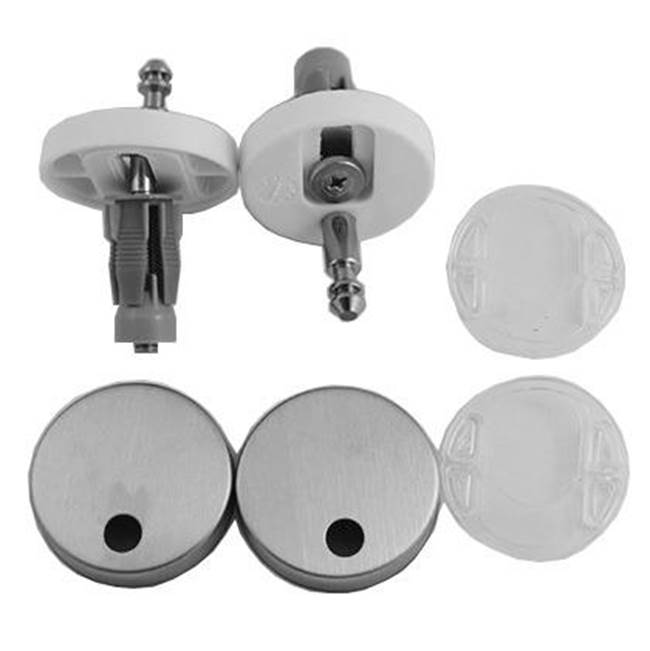 Duravit - Hinge Set for Seat and Cover with Soft Closure, Stainless Steel - Stainless Steel