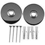 Duravit - Wall Fixation for Metal Console Vero Cover Rosette Incl.,Chrome - Chrome