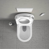 ME by Starck Wall-Mounted Toilet Bowl for Shower-Toilet Seat White with HygieneGlaze
