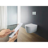 ME by Starck Wall-Mounted Toilet Bowl for Shower-Toilet Seat White with HygieneGlaze