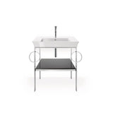 White Tulip Floorstanding Metal Console