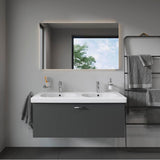 D-Code Double Vanity Sink White