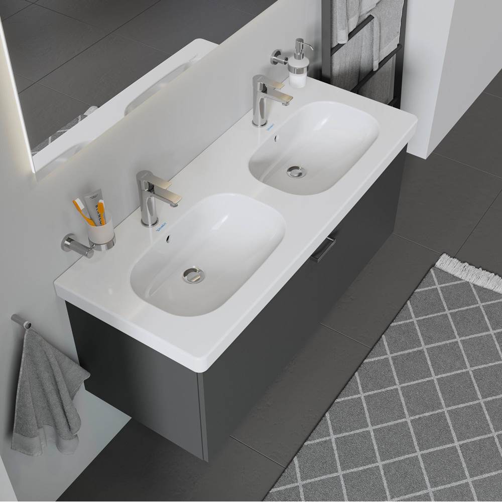 D-Code Double Vanity Sink White