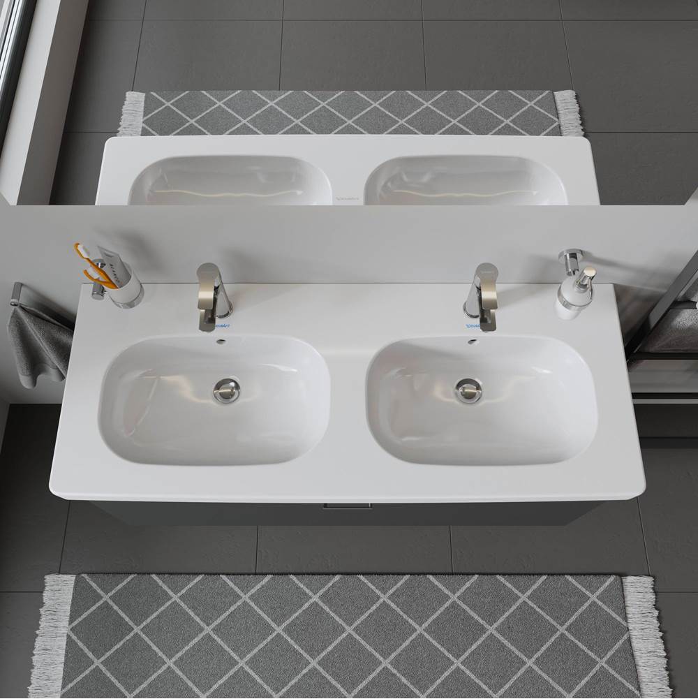 D-Code Double Vanity Sink White