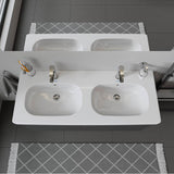 D-Code Double Vanity Sink White