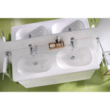 D-Code Double Vanity Sink White