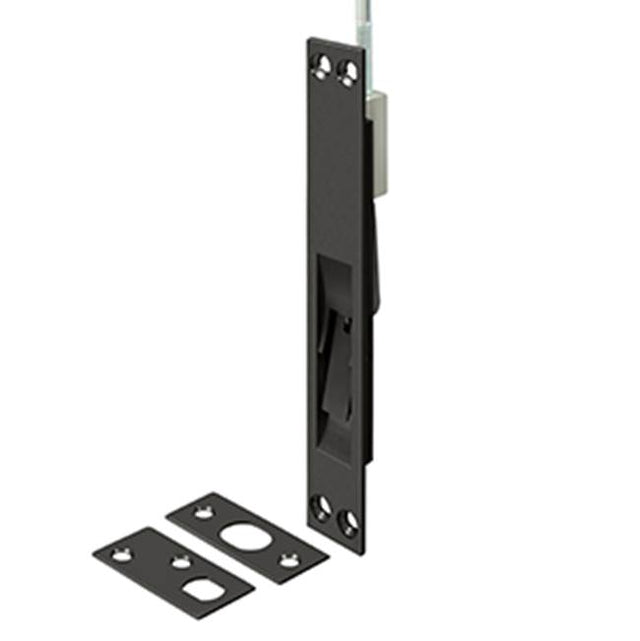 Deltana - 12'', 18'', 24'' and 39'' Extension Flush Bolt, Solid Brass - Oil-rubbed Bronze
