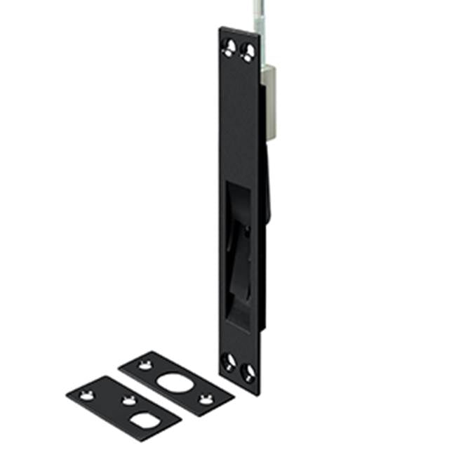 Deltana - 12'', 18'', 24'' and 39'' Extension Flush Bolt, Solid Brass - Paint Black