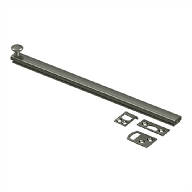 Deltana - 12'' Surface Bolt, Concealed Screw, HD - Antique Nickel