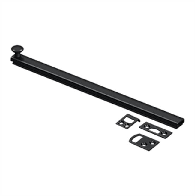 Deltana - 12'' Surface Bolt, Concealed Screw, HD - Paint Black