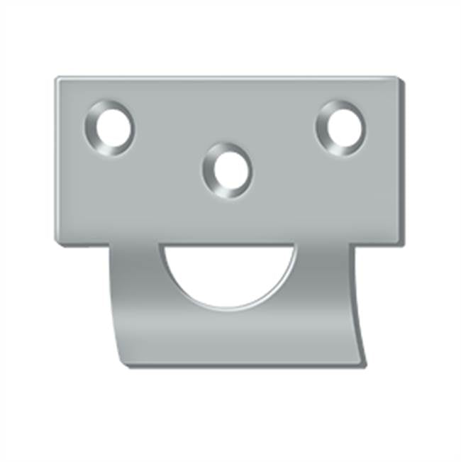 Deltana - Universal Strike, Solid Brass - Brushed Chrome