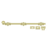 Deltana - 18'' Surface Bolt, HD - Unlacquered Brass