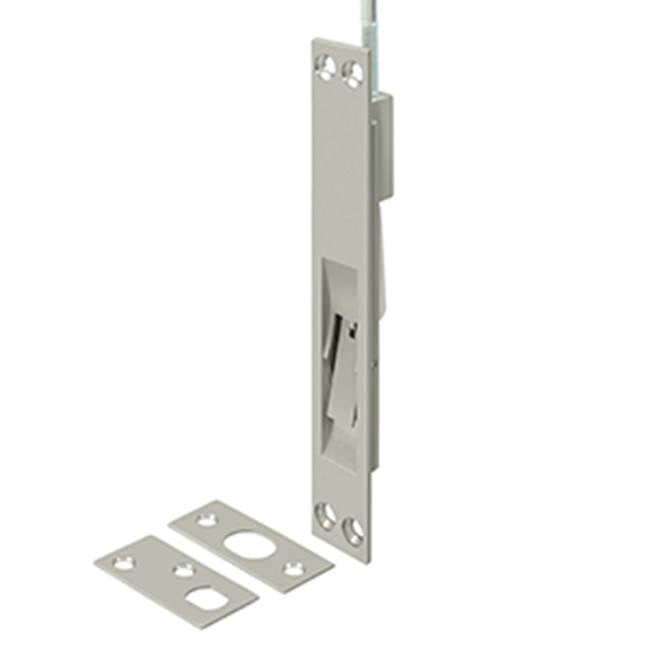 Deltana - 12'', 18'', 24'' and 39'' Extension Flush Bolt, Solid Brass - Brushed Nickel