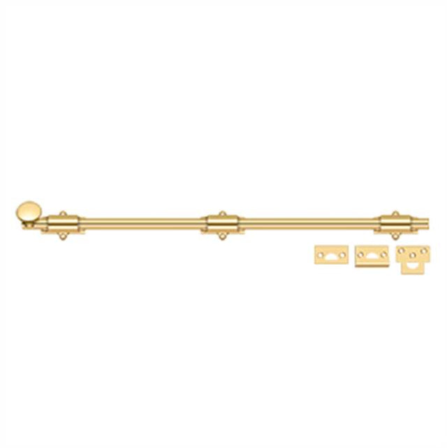 Deltana - 24'' Surface Bolt, HD - PVD Polished Brass