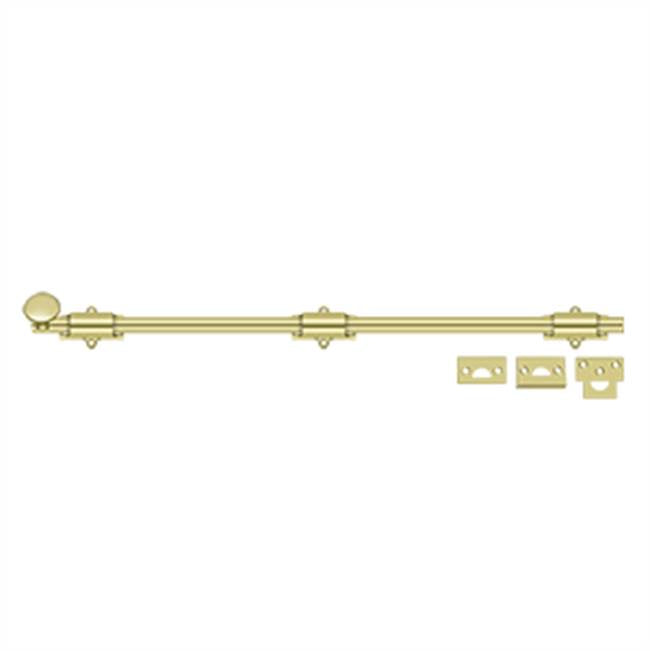 Deltana - 24'' Surface Bolt, HD - Polished Brass