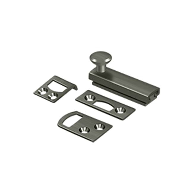 Deltana - 2'' Surface Bolt, Concealed Screw, HD - Antique Nickel