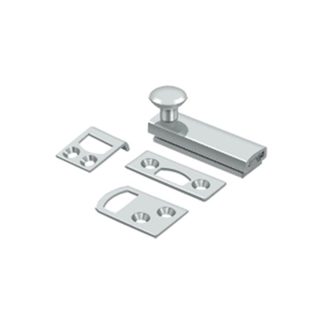 Deltana - 2'' Surface Bolt, Concealed Screw, HD - Polished Chrome