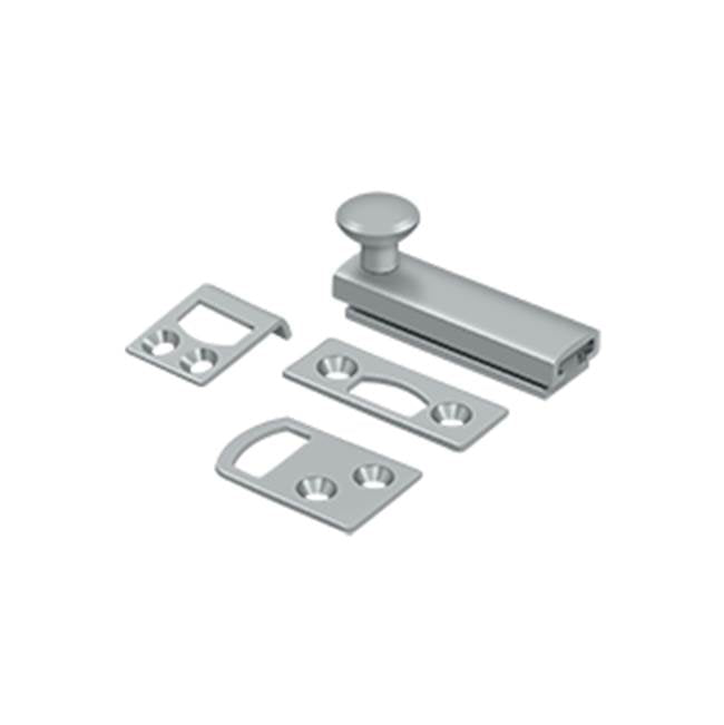 Deltana - 2'' Surface Bolt, Concealed Screw, HD - Brushed Chrome