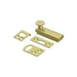 Deltana - 2'' Surface Bolt, Concealed Screw, HD - Polished Brass