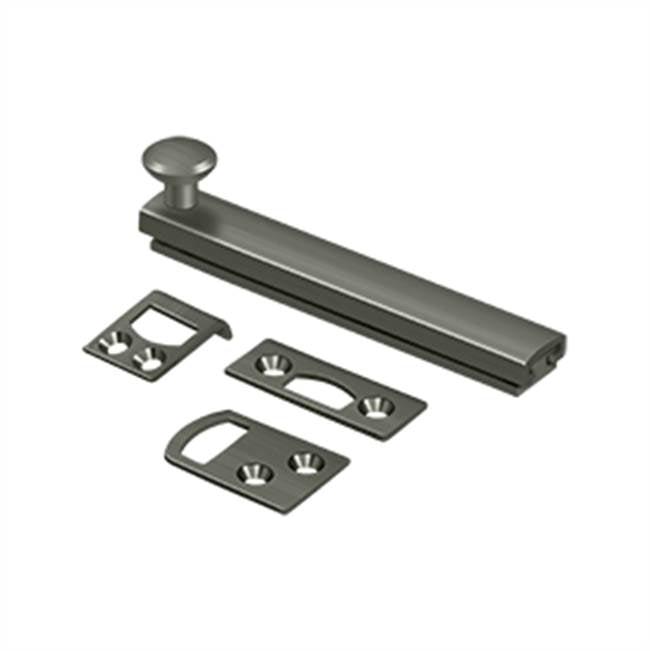 Deltana - 4'' Surface Bolt, Concealed Screw, HD - Antique Nickel