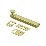 Deltana - 4'' Surface Bolt, Concealed Screw, HD - Polished Brass